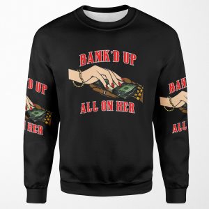 Black And Red All On Her Mercs All-over-print Unisex Sweatshirt