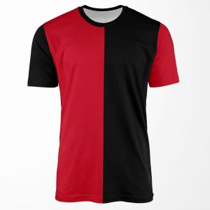 Black And Red Colors All-over-print T-shirt