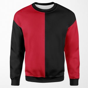 Black And Red Colors All-over-print Unisex Sweatshirt