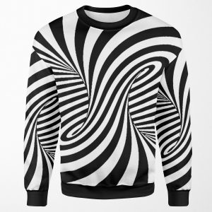 Black And White Trippy Optical Illusions All-over-print Unisex Sweatshirt