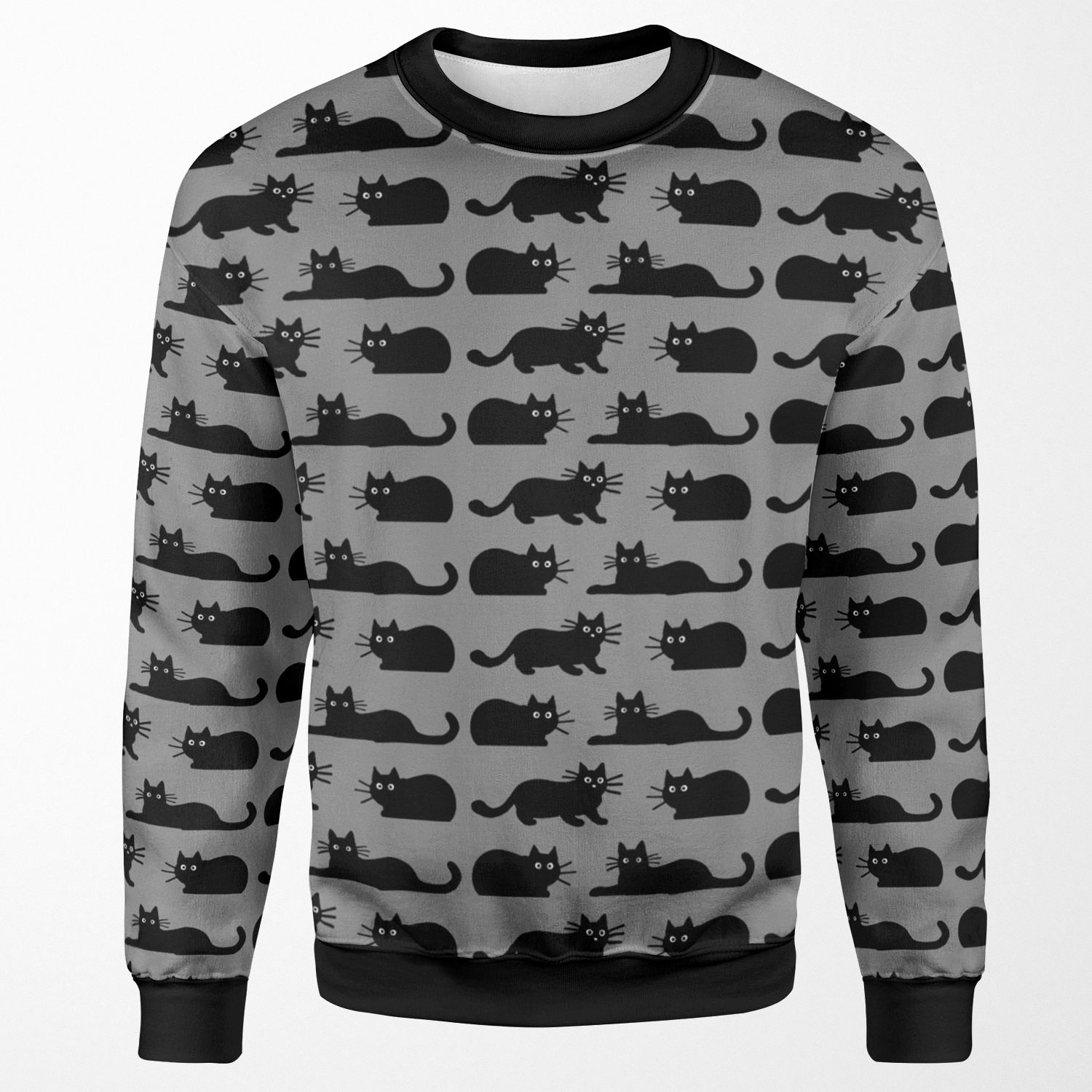 Black Cat All-over-print Unisex Sweatshirt