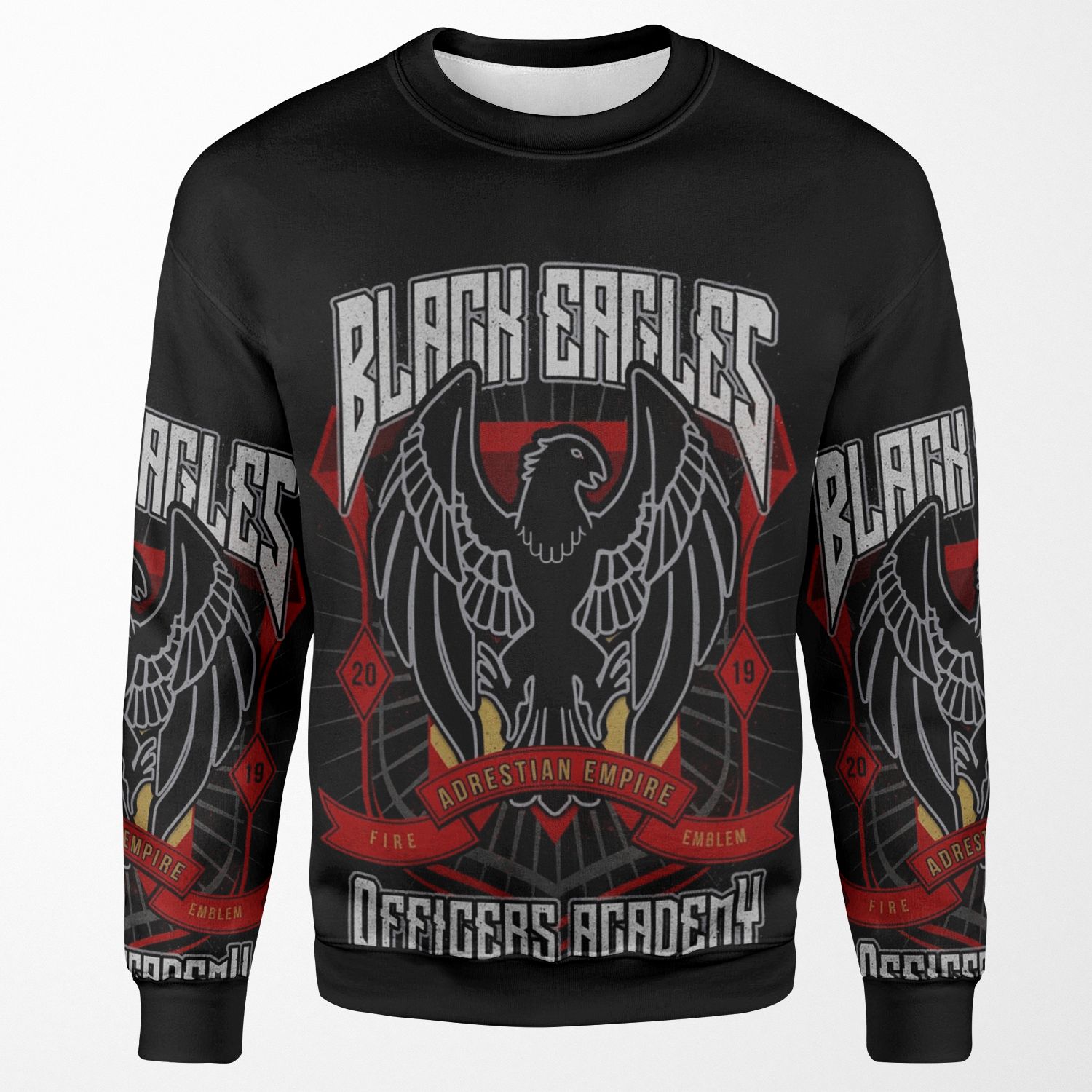 Black Eagles Crest All-over-print Unisex Sweatshirt