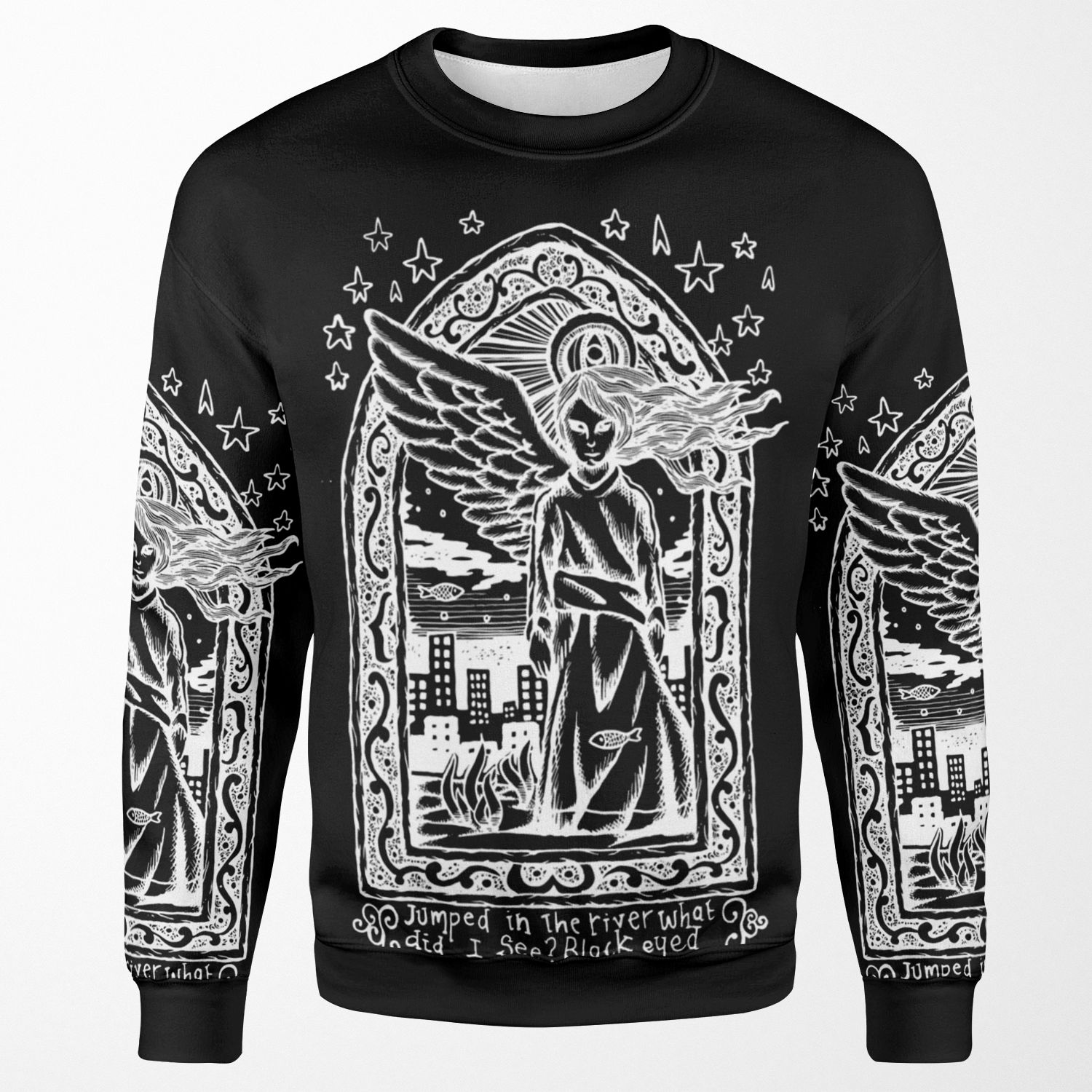 Black Eyed Angels Inverted All-over-print Unisex Sweatshirt
