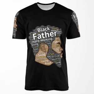 Black Father African American Words In Afro Hair All-over-print T-shirt