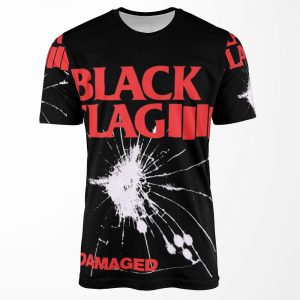 Black Flag Damaged All-over-print T-shirt