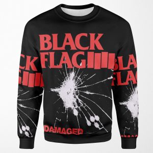 Black Flag Damaged All-over-print Unisex Sweatshirt