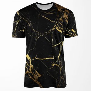 Black Gold Marble All-over-print T-shirt