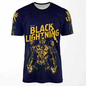 Black Lightning All-over-print T-shirt