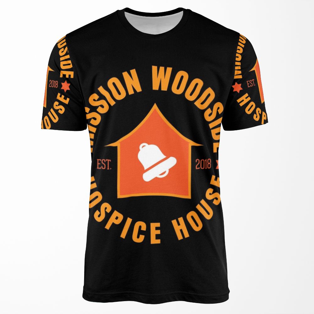 Black Mission Woodside Logo All-over-print T-shirt