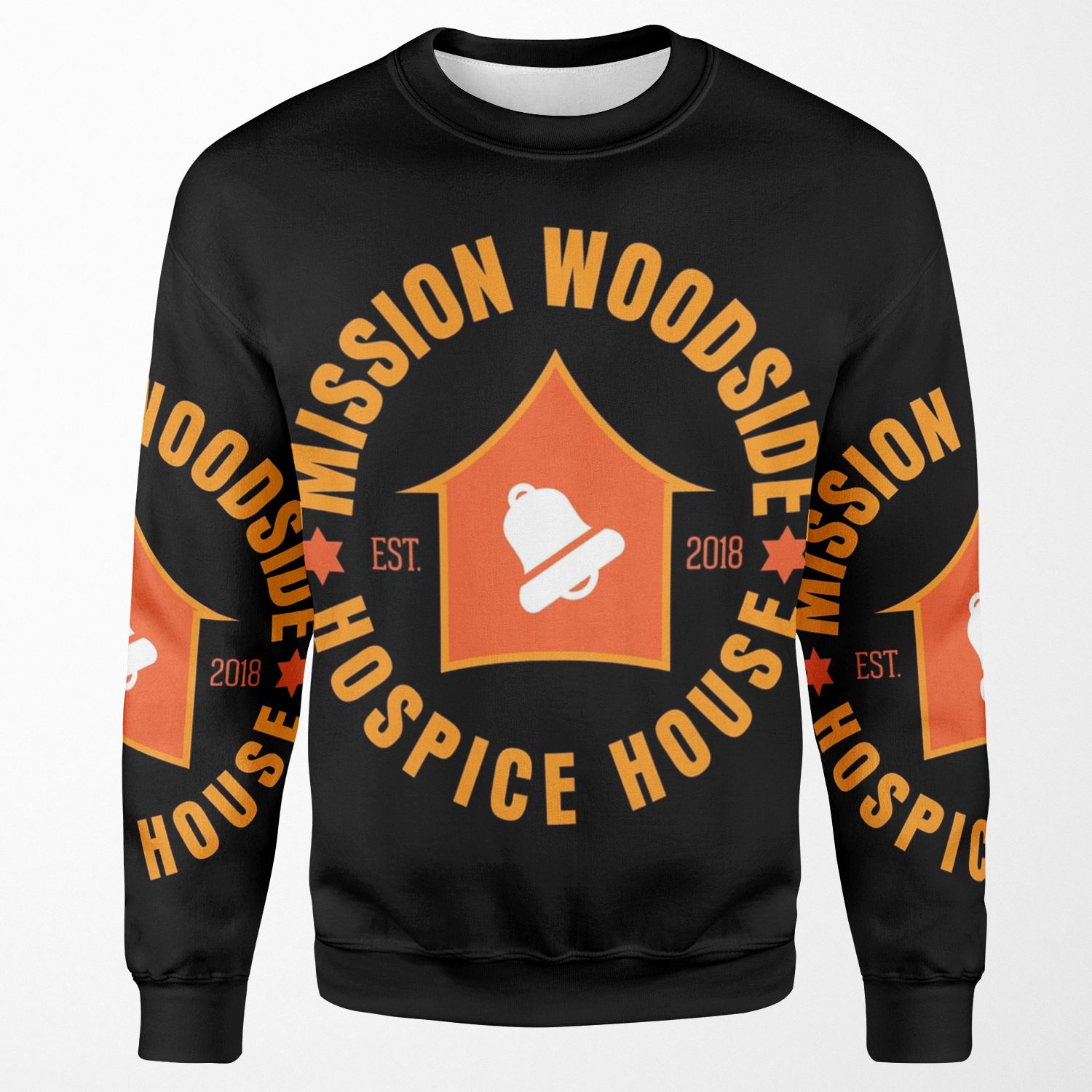 Black Mission Woodside Logo All-over-print Unisex Sweatshirt