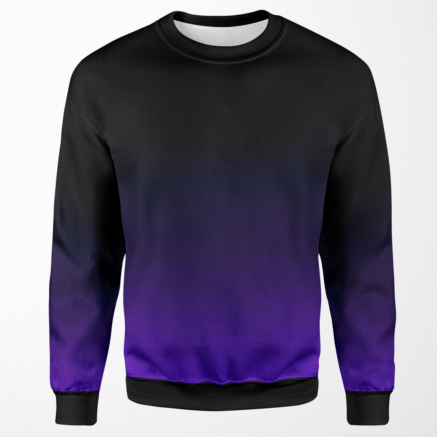 Black Purple Gradient All-over-print Unisex Sweatshirt