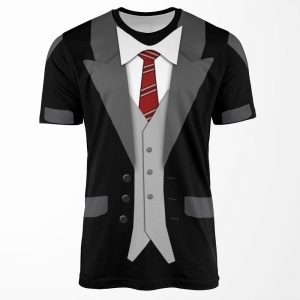 Black Suit Red Tie And Vest All-over-print T-shirt