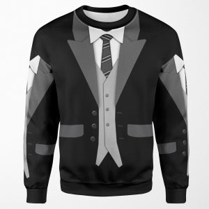 Black Suit Tie And Vest All-over-print Unisex Sweatshirt