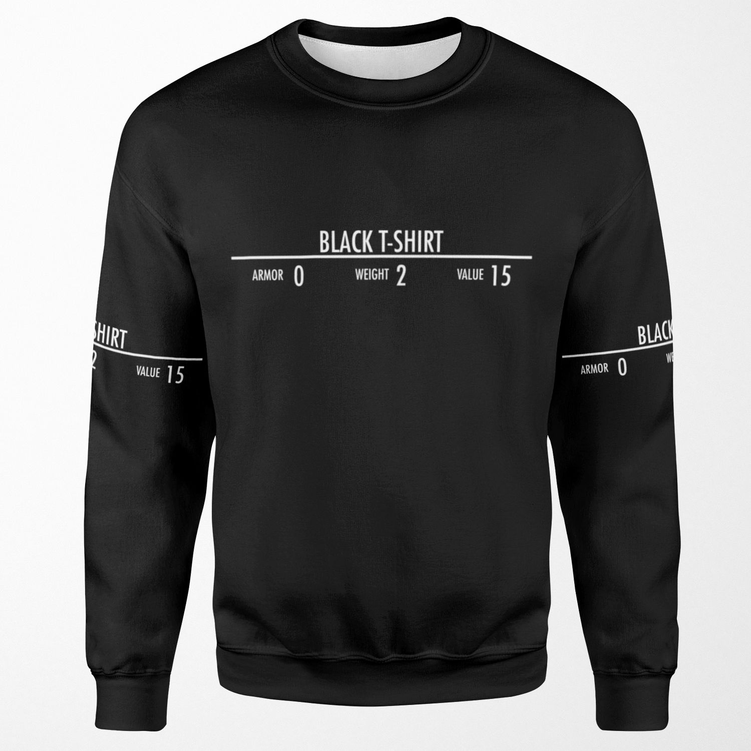Black All-over-print Unisex Sweatshirt