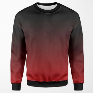 Black To Red Gradient Ombre All-over-print Unisex Sweatshirt