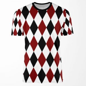 Black White Red Harlequin All-over-print T-shirt