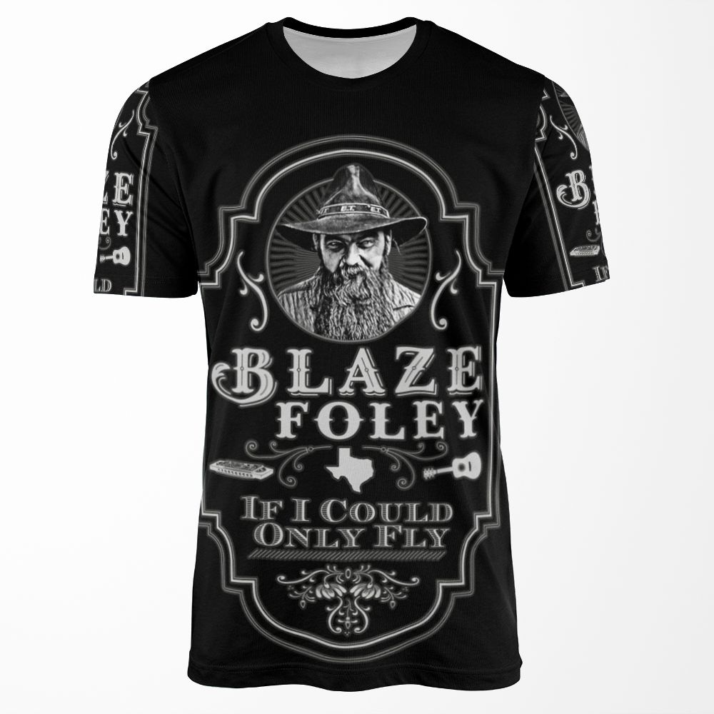 Blaze Foley Tribute If I Could Only Fly All-over-print T-shirt