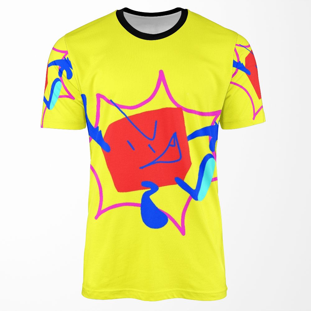 Blocky Bfb Eyestrainy Colours All-over-print T-shirt