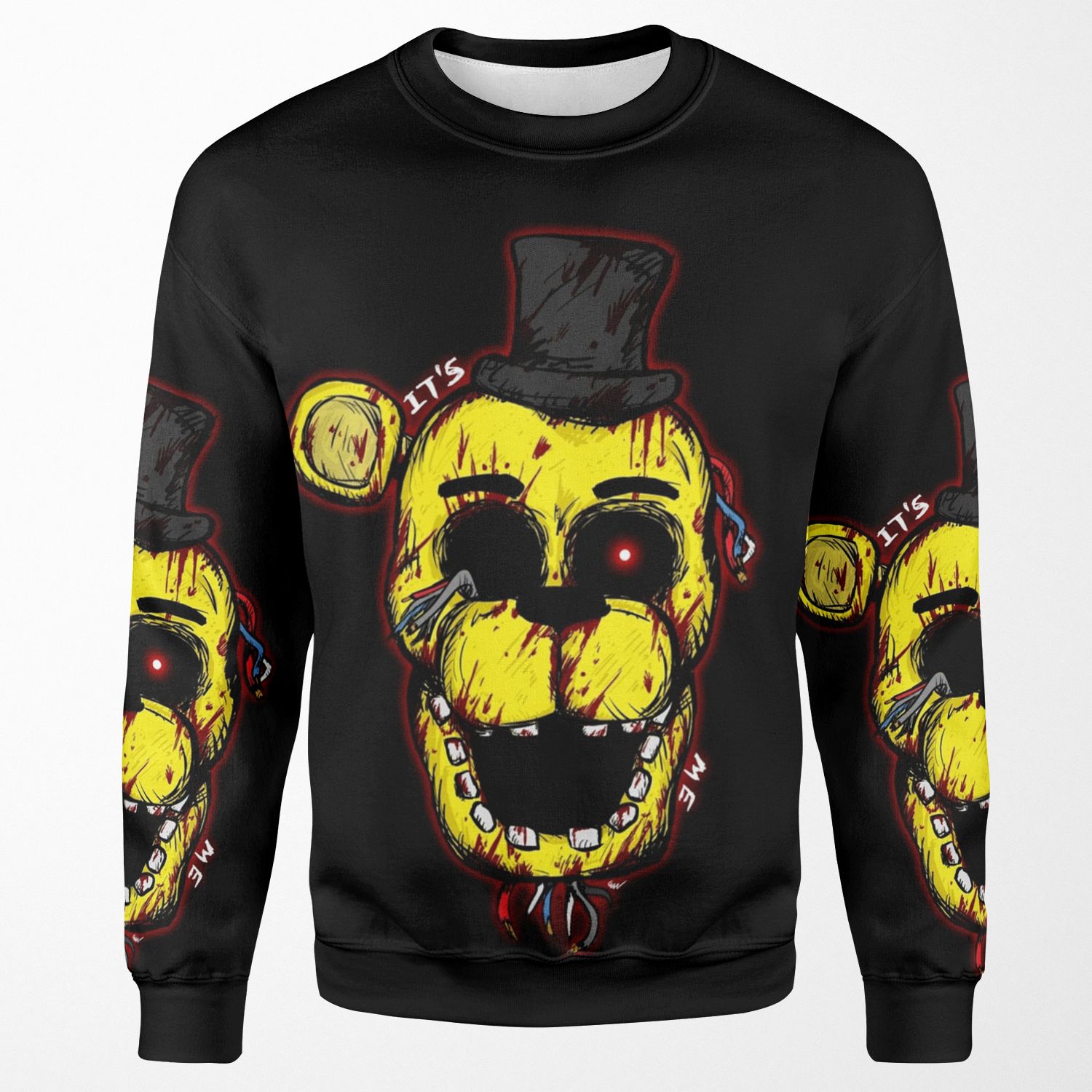 Bloody Golden Freddy Fnaf All-over-print Unisex Sweatshirt