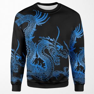 Blue Chinese Dragon All-over-print Unisex Sweatshirt