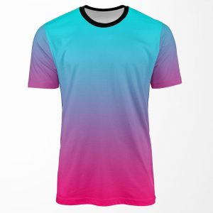 Blue Pink Ombre All-over-print T-shirt