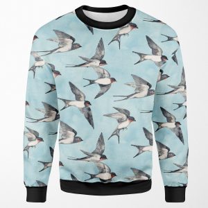 Blue Sky Swallow Flight All-over-print Unisex Sweatshirt