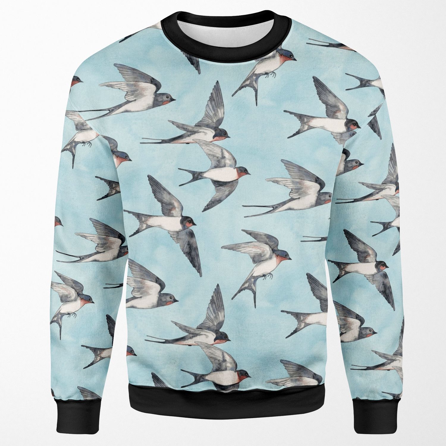 Blue Sky Swallow Flight All-over-print Unisex Sweatshirt