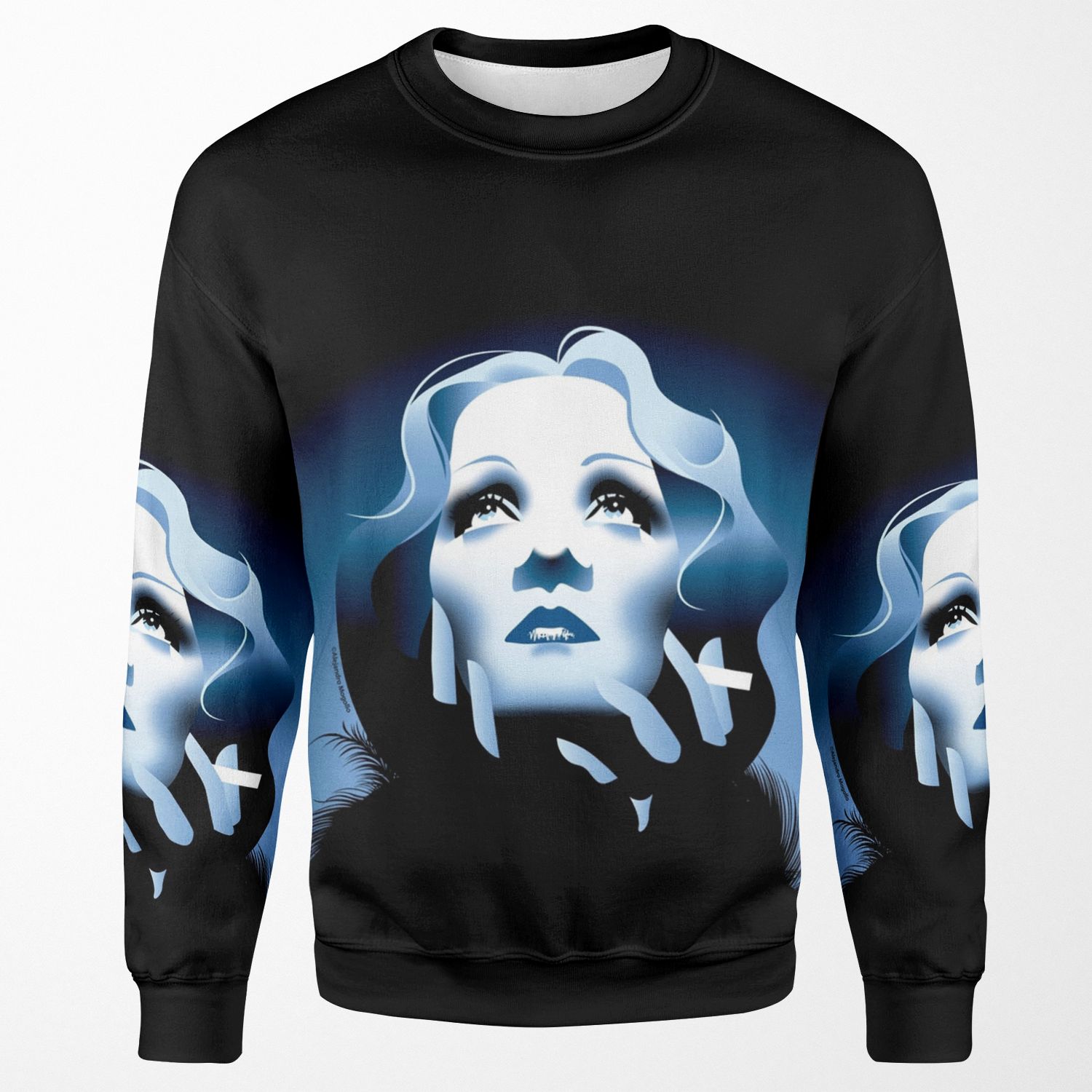 Blue All-over-print Unisex Sweatshirt