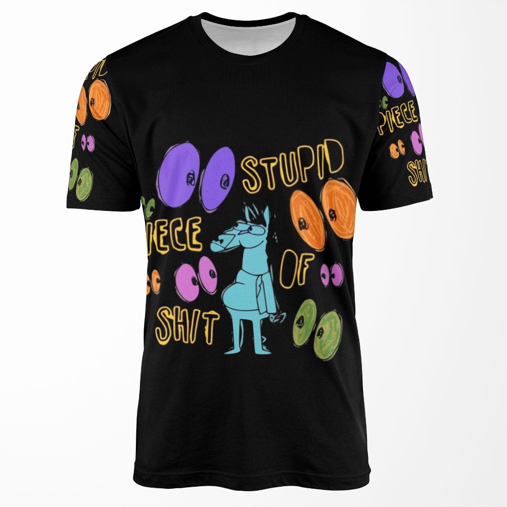 Bojack Horseman Stupid Piece Of Shit All-over-print T-shirt