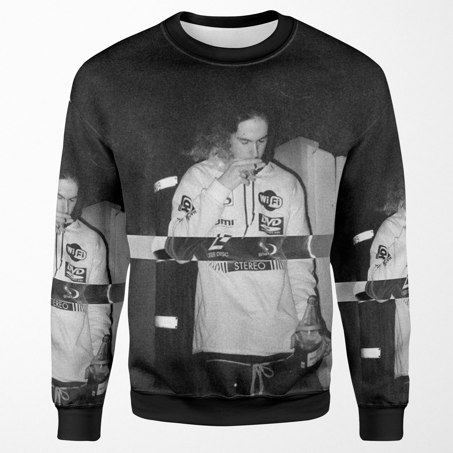 Bones Smoking A Phat Blunt All-over-print Unisex Sweatshirt