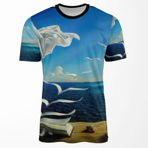 Book To Birds Vintage Fantasy Surreal Print All-over-print T-shirt