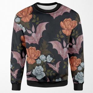 Botanical Moths And Night Flowers All-over-print Unisex Sweatshirt