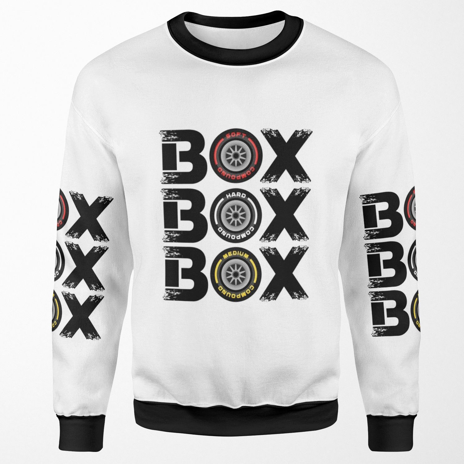 Box Box Box F1 Tyre Compound V2 Design All-over-print Unisex Sweatshirt