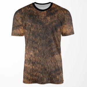Brindle Animal Print Brown Brindle Dog All-over-print T-shirt