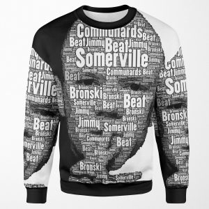 Bronski Beat Typeface In Black And White All-over-print Unisex Sweatshirt