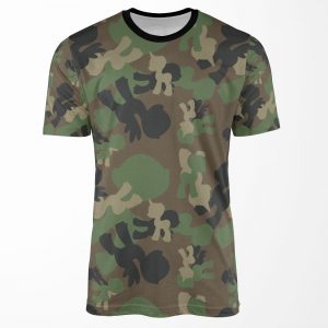 Brony Military Woodland Camo All-over-print T-shirt