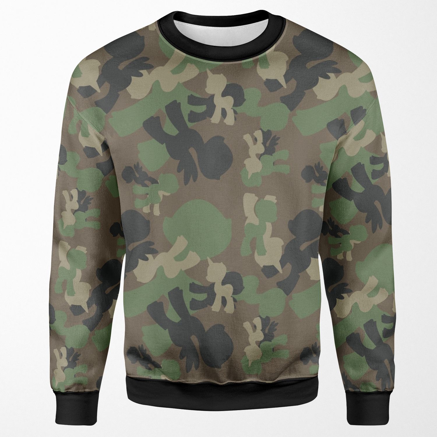 Brony Military Woodland Camo All-over-print Unisex Sweatshirt
