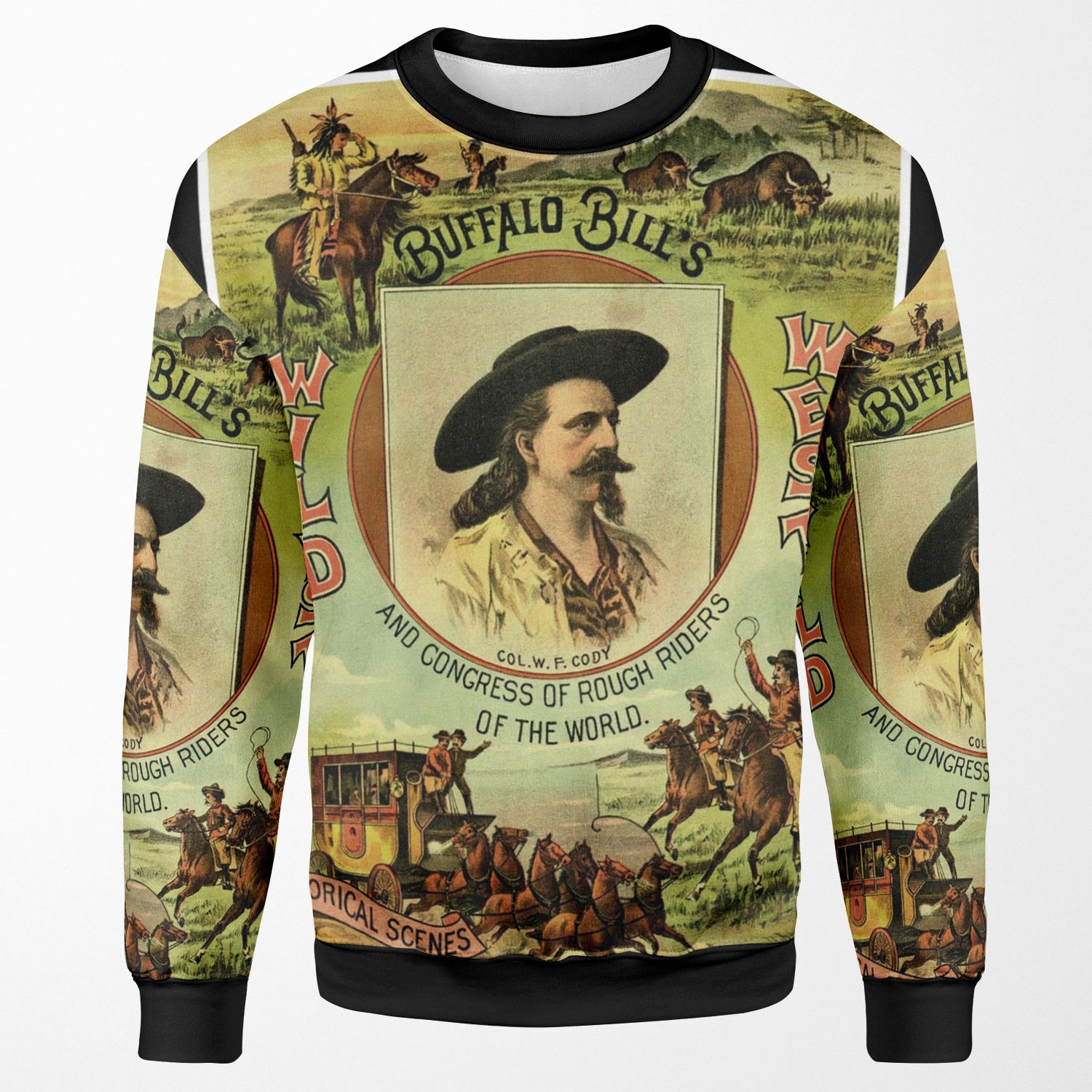 Buffalo Bill Wild West Show All-over-print Unisex Sweatshirt