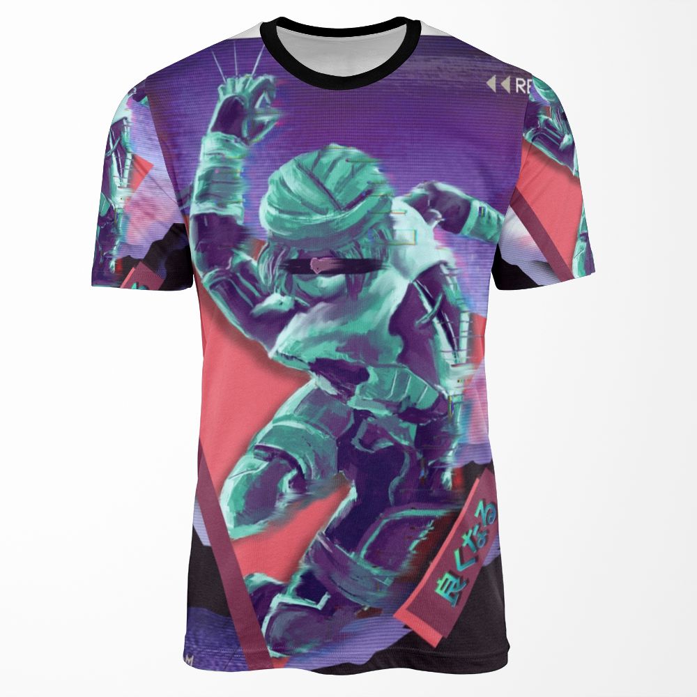 C H A I N S Exe All-over-print T-shirt