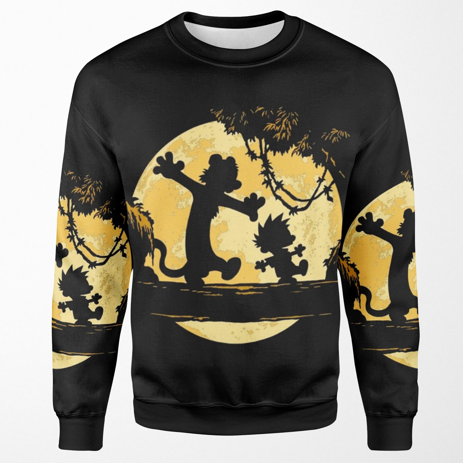 Calv And Hobb Shilloute 01 All-over-print Unisex Sweatshirt