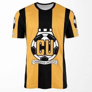 Cambridge United Fc Logo Stripes All-over-print T-shirt