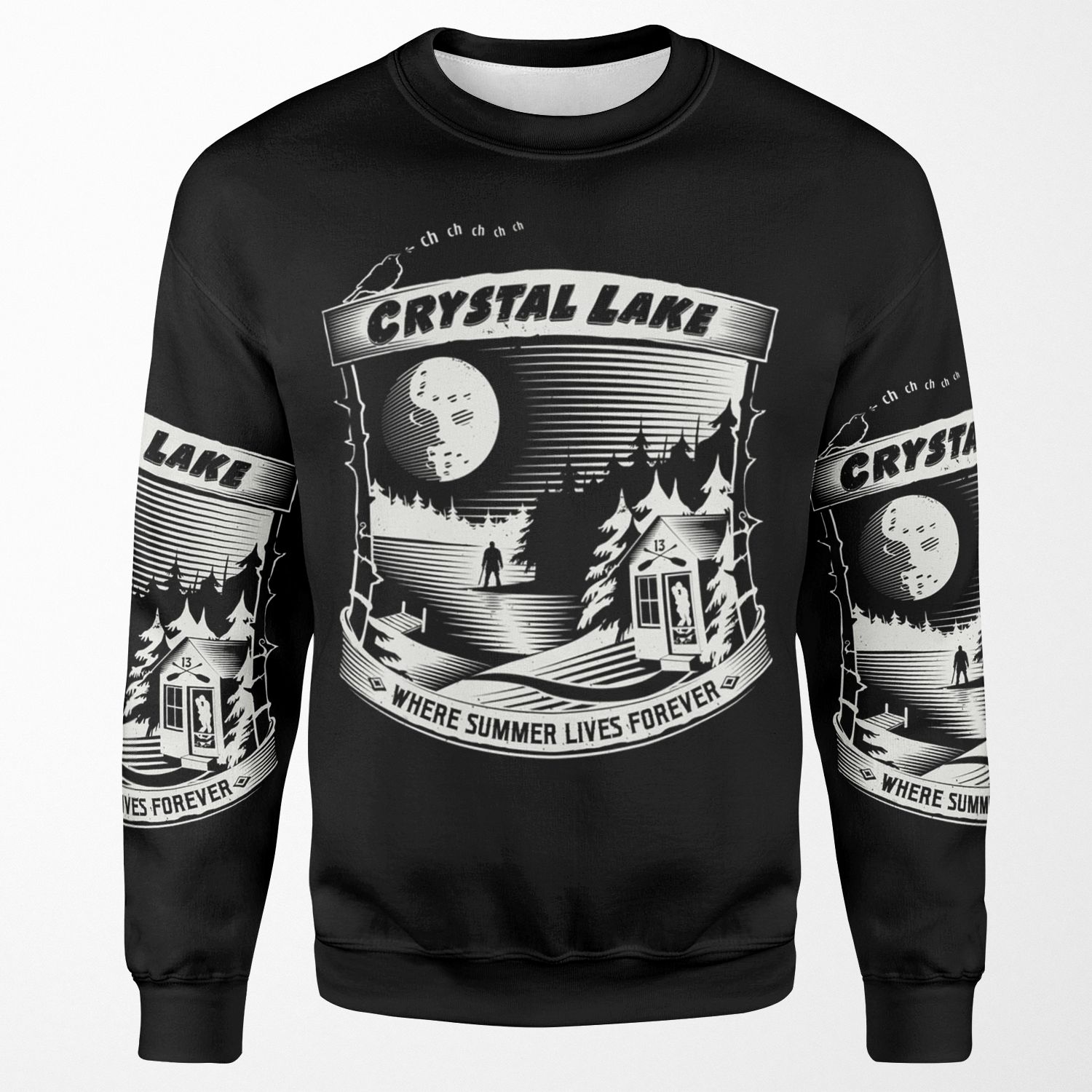 Camp Crystal Lake Where Summer Lives Forever All-over-print Unisex Sweatshirt