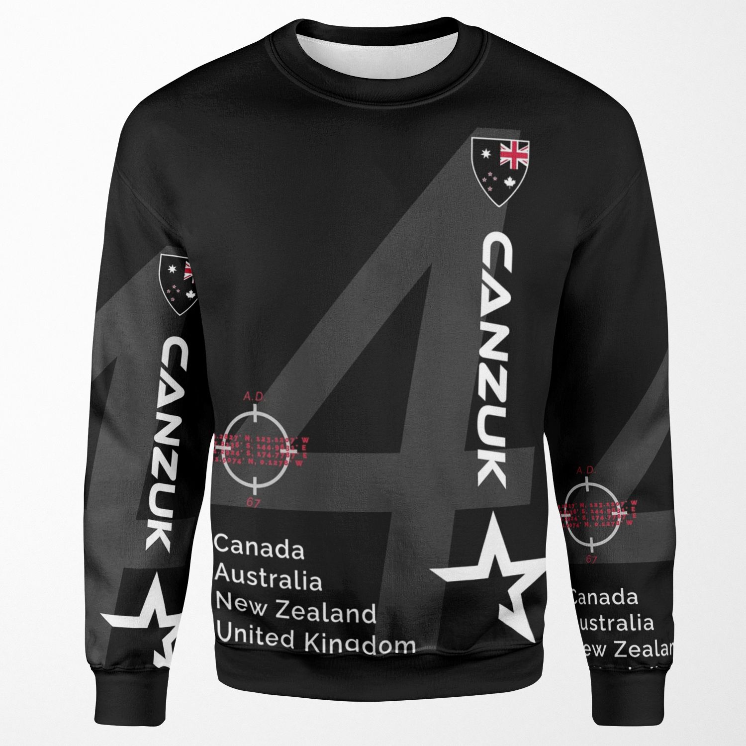 Canzuk Sports Design All-over-print Unisex Sweatshirt