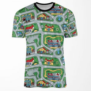 Car City Carpet Road Rug 90S Nostalgic Toy All-over-print T-shirt