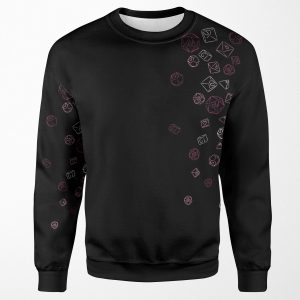 Cascading Pink Dice All-over-print Unisex Sweatshirt