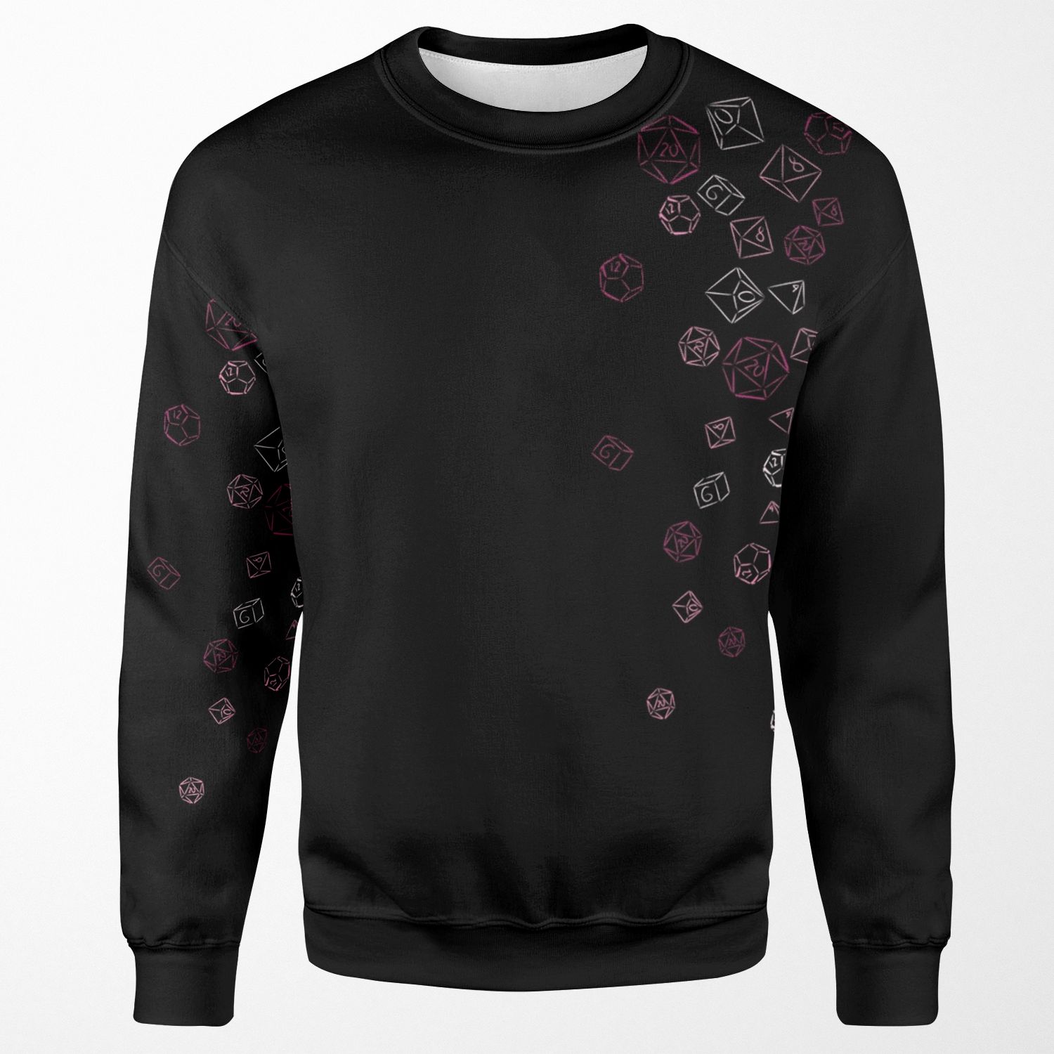 Cascading Pink Dice All-over-print Unisex Sweatshirt