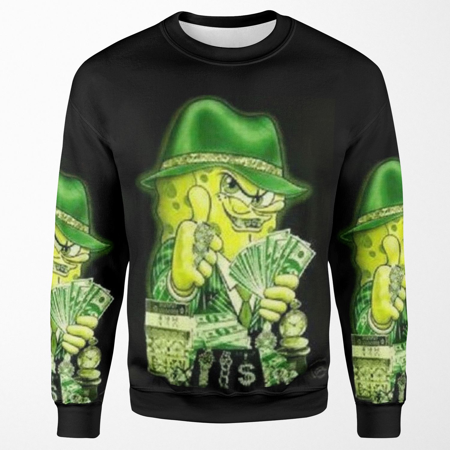 Cash Money Pimp Spongebob All-over-print Unisex Sweatshirt