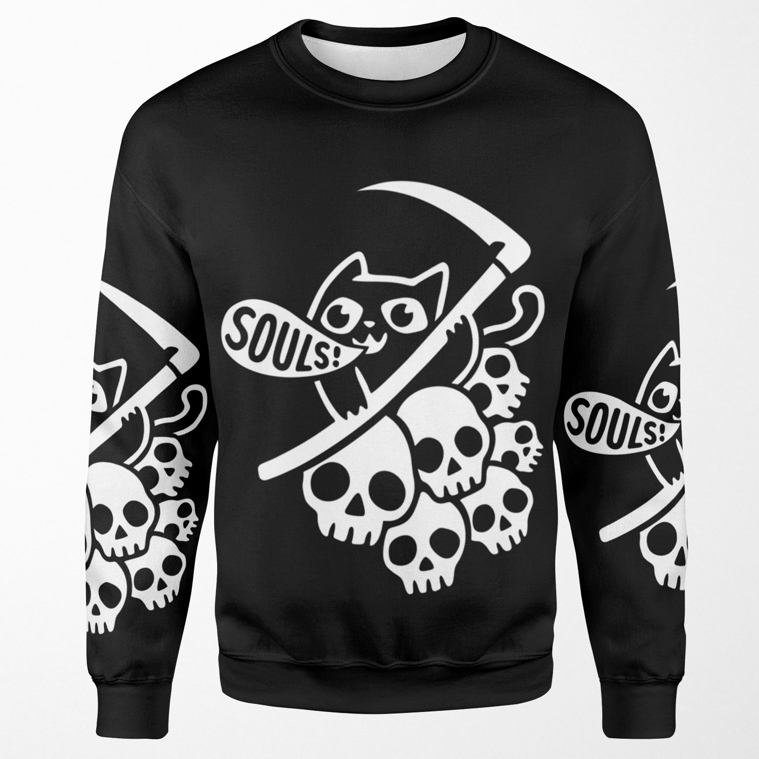 Cat Got Your Soul Ii All-over-print Unisex Sweatshirt