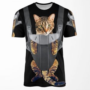Cat In A Baby Carrier All-over-print T-shirt
