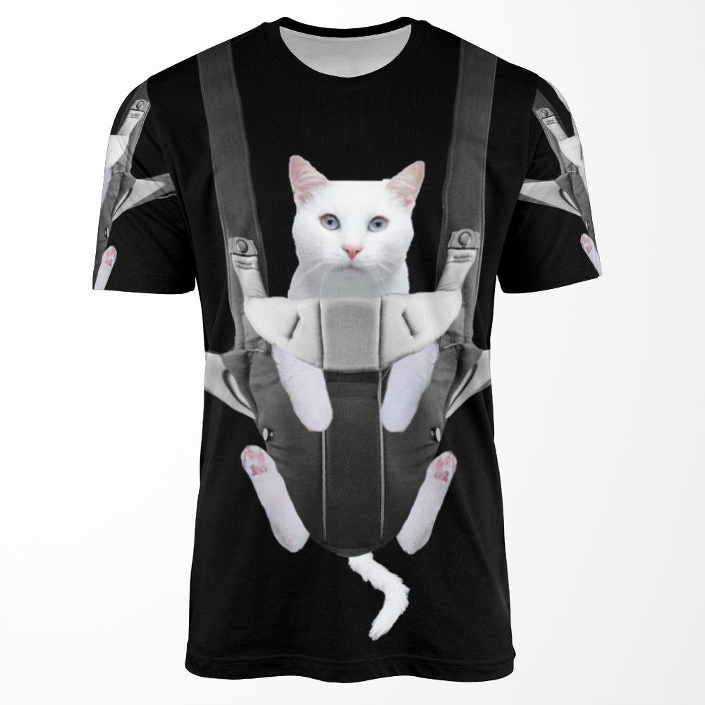 Cat In Baby Carrier All-over-print T-shirt